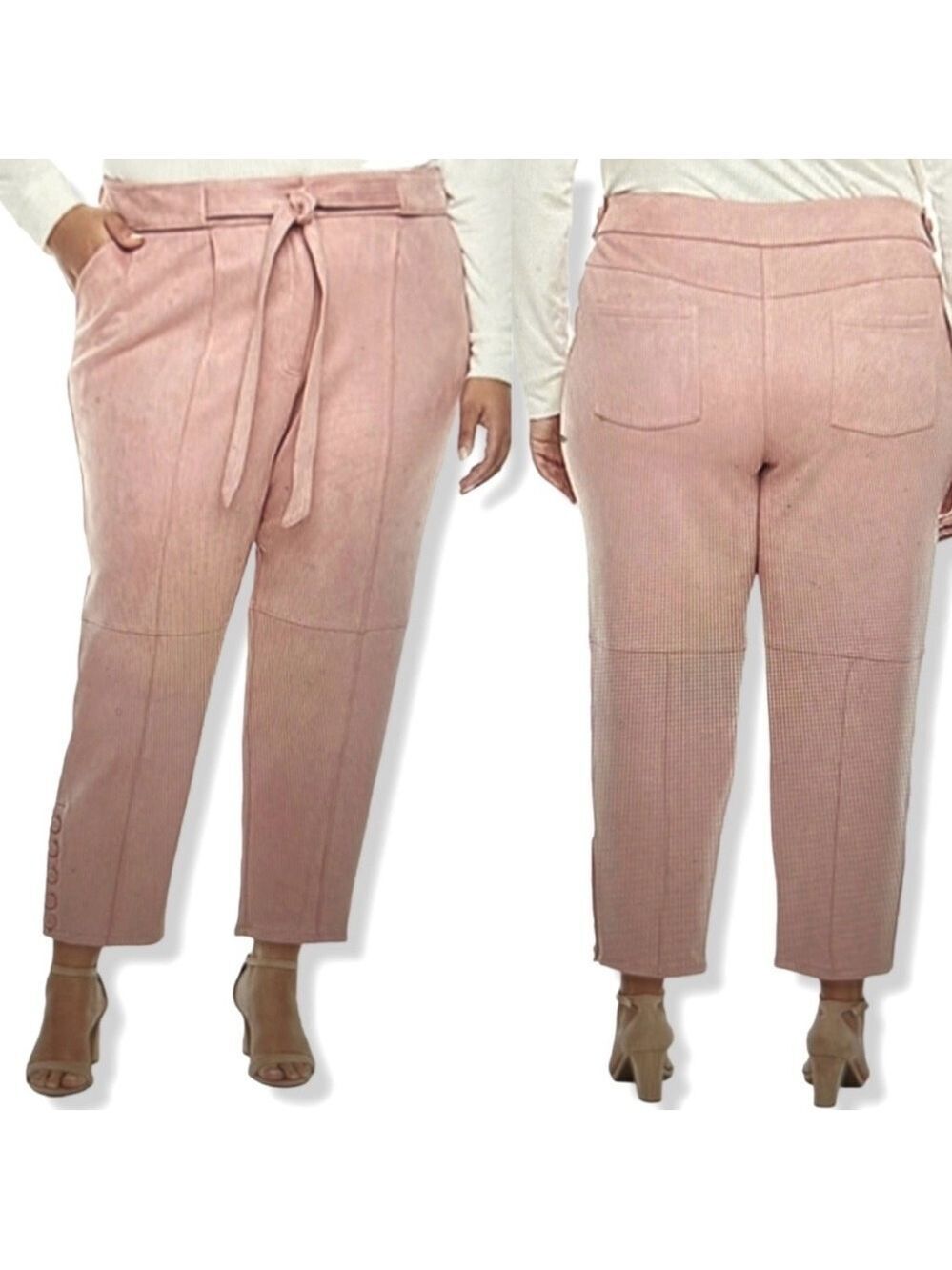 Ryegrass Suede Pantsuit Dusty Rose Western Plus Size 22W 3X - Picture 2 of 9